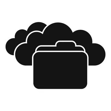 File folder icon simple vector. Data cloud Stock Illustration