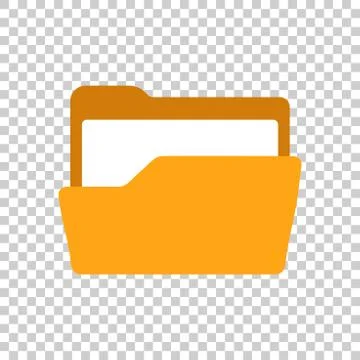 File folder icon in transparent style. Documents archive vector illustration  Illustrazione stock