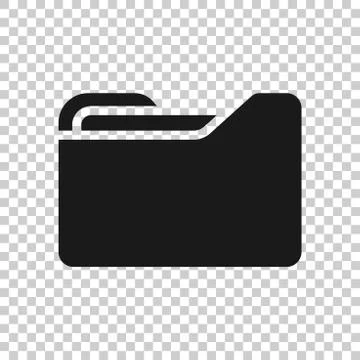 File folder icon in transparent style. Documents archive vector illustration  스톡 일러스트