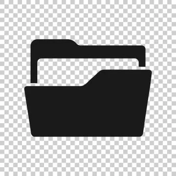 File folder icon in transparent style. Documents archive vector illustration  스톡 일러스트