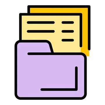 File folder icon vector flat Stock Illustration