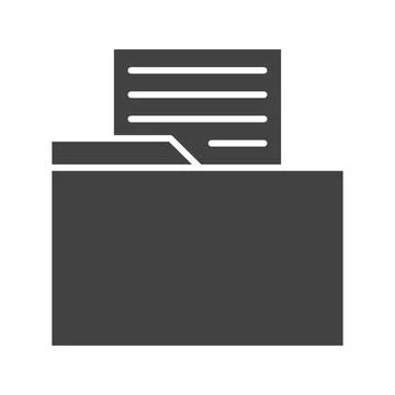 File in Folder icon vector image. Stock Illustration