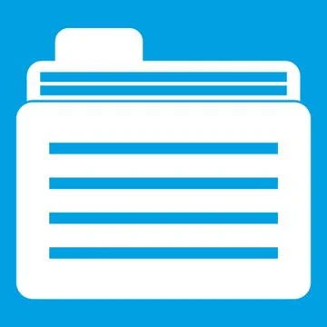File folder icon white Stock-Illustration