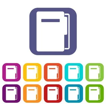 File folder icons set flat Stock-Illustration