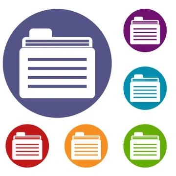 File folder icons set Stock-Illustration