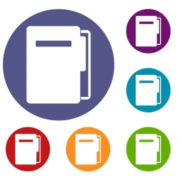 File folder icons set Stock-Illustration