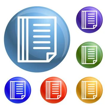 File folder icons set vector 库存插图