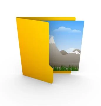 File in folder Illustrazione stock