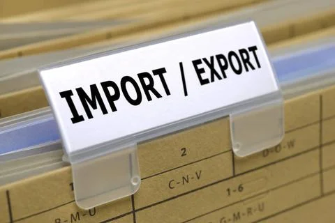 File folder for import - export documents file folder for import - export ... Stock Photos
