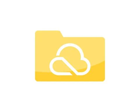 File folder with infinity cloud inside Stock Illustration