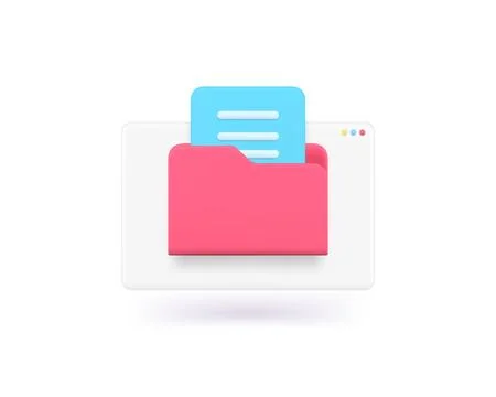 File folder info cloud storage organization internet archive data management  Stock Illustration