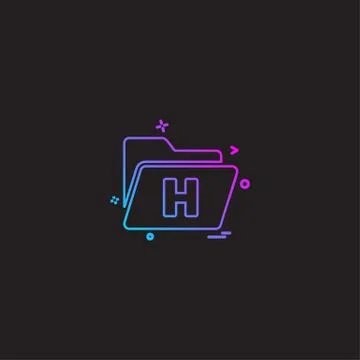 File folder information icon vector design 스톡 일러스트