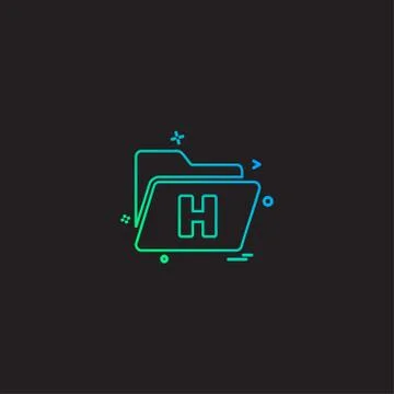 File folder information icon vector design Illustrazione stock