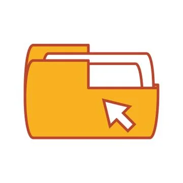 File folder isolated icon Stock Illustration