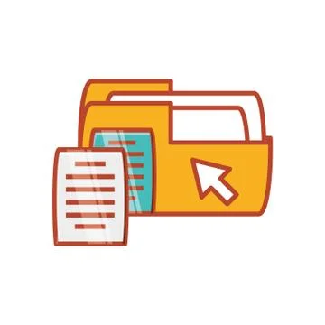 File folder isolated icon Stock Illustration