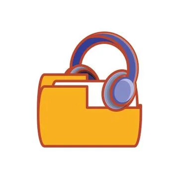 File folder isolated icon Stock Illustration