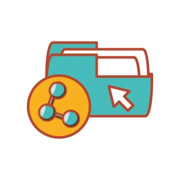 File folder isolated icon Stock Illustration