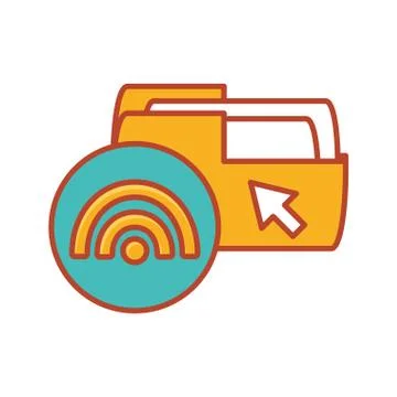 File folder isolated icon Stock Illustration