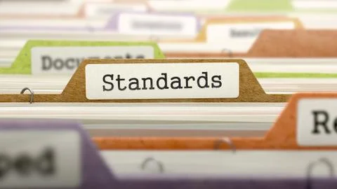 File Folder Labeled as Standards Stock Illustration