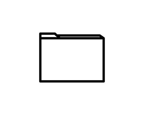 File folder line icon, outline vector sign, linear style pictogram isolated o Stock Illustration