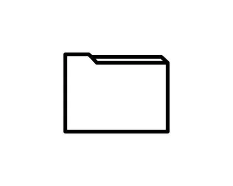 File folder line icon, outline vector sign, linear style pictogram isolated o Stock Illustration