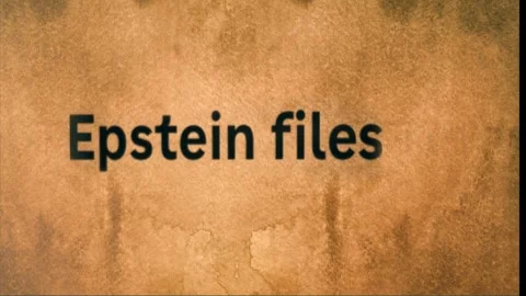 File Folder Marked Confidential with Epstein Files Label – Investigation Concept Видео 329698777