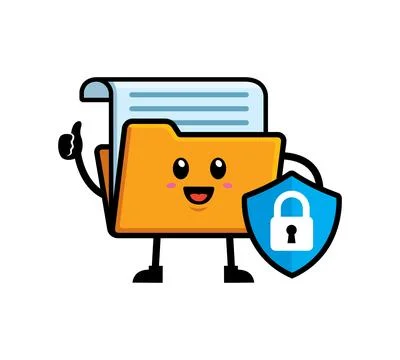 File folder mascot character design vector Stock Illustration