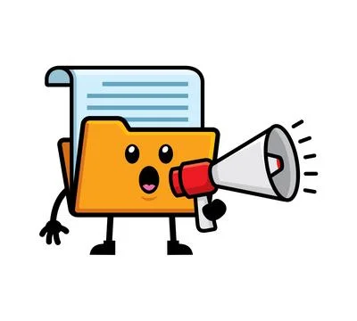 File folder mascot character design vector Stock Illustration