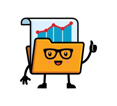 File folder mascot character design vector Stock Illustration