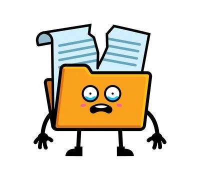 File folder mascot character design vector Stock Illustration