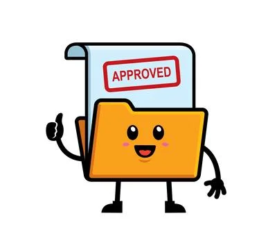 File folder mascot character design vector Stock Illustration