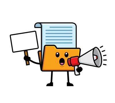 File folder mascot character design vector Stock Illustration