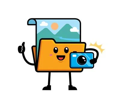 File folder mascot character design vector Stock Illustration