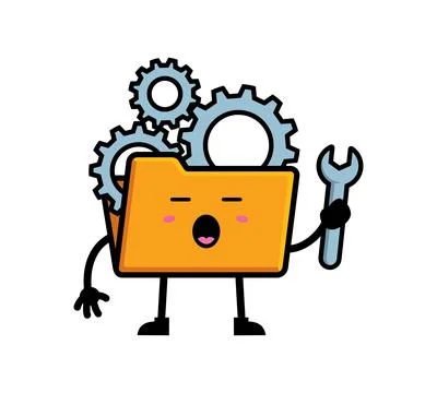 File folder mascot character design vector Stock Illustration