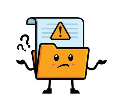 File folder mascot character design vector Stock Illustration