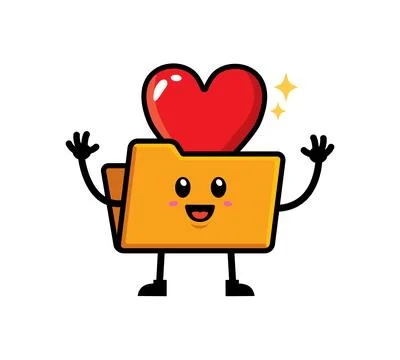 File folder mascot character design vector Stock Illustration