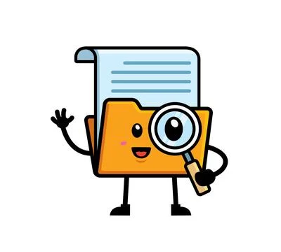File folder mascot character design vector Stock Illustration