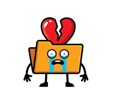 File folder mascot character design vector Stock Illustration