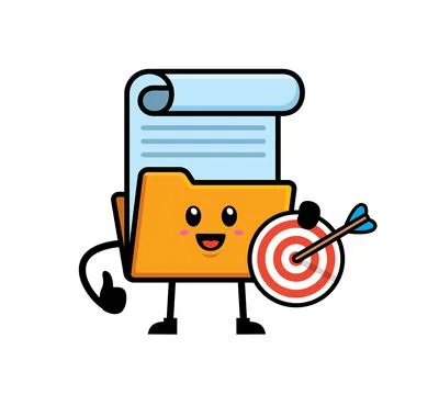 File folder mascot character design vector Stock Illustration