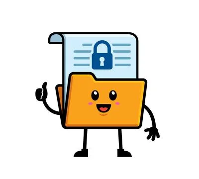 File folder mascot character design vector Stock Illustration