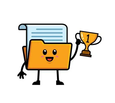 File folder mascot character design vector Stock Illustration