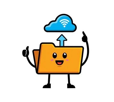 File folder mascot character design vector Stock Illustration