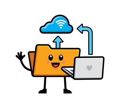 File folder mascot character design vector Stock Illustration