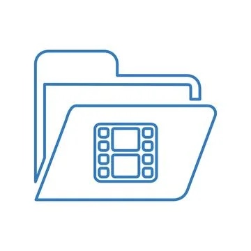 File, folder, office supplies line icon Illustrazione stock