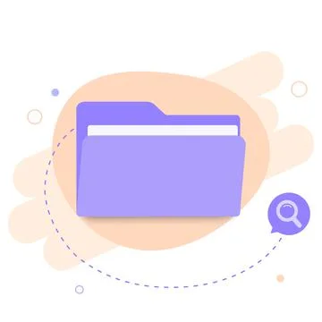 File folder office supply icon in flat style. Vector Stock Illustration