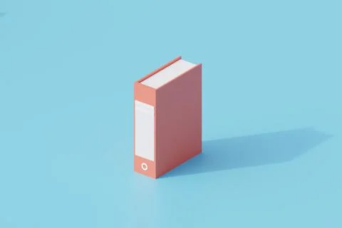 File folder or holder document single isolated object. 3d render illustration Stock Illustration