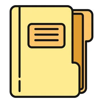 File folder organization icon for document storage Stock-Illustration