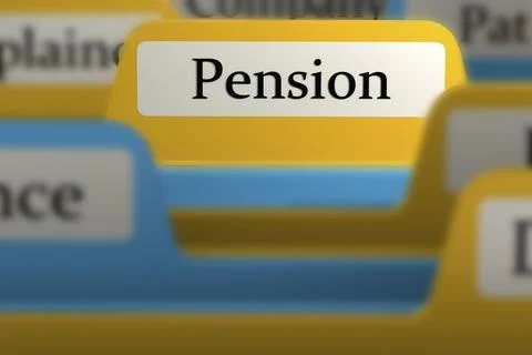 File folder with pension tab Stock Illustration