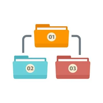 File folder scheme icon, flat style 스톡 일러스트