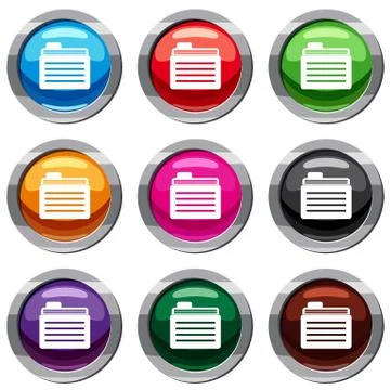 File folder set 9 collection Stock-Illustration